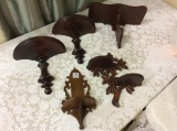 Lot of 5 Various Size Wall Hanging Shelves for
