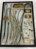 Lg. Collection of Men's Jewelry Including Belt