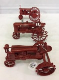Lot of 3 IH Farmall 1/16th Scale Toy Tractors-