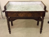 Marble Top One Drawer Table w/ Side Towel