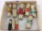 Collection of 9 Old Bisque Doll Figurines