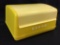 1950's Yellow Plastic Bread Box w/ Lift Top Lid