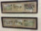 Lot of 2 Framed Three Section Yard Long Prints