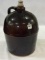 2 Gal Brown Crock Jug Front Marked Peoria Pottery