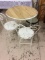 Wood Top Metal Ice Cream Table & 4 Chairs