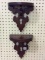 Pair of Matching Wall Hanging Sconce Shelves