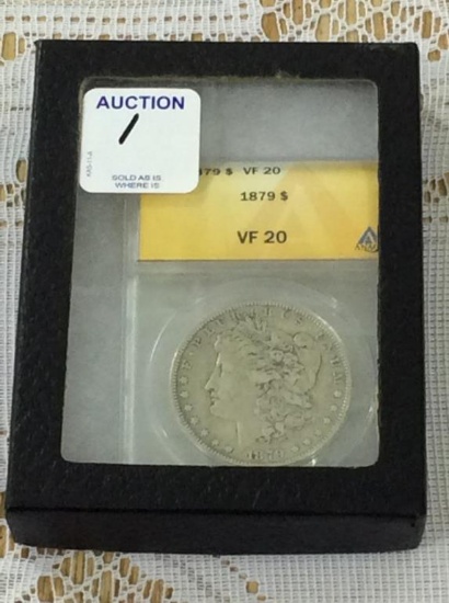 1879 Graded VF20 Morgan Silver Dollar