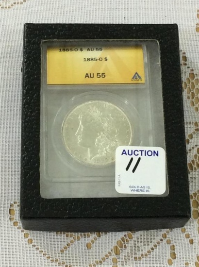 1885-O Graded AU55 Morgan Silver Dollar