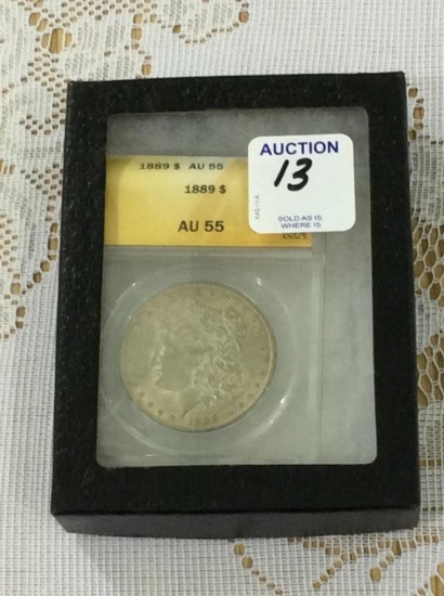 1889 Graded AU55 Morgan Silver Dollar