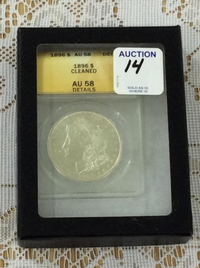 1896 Graded AU58 Morgan Silver Dollar
