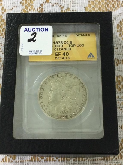 1878-CC Graded  EF40 Morgan Silver Dollar