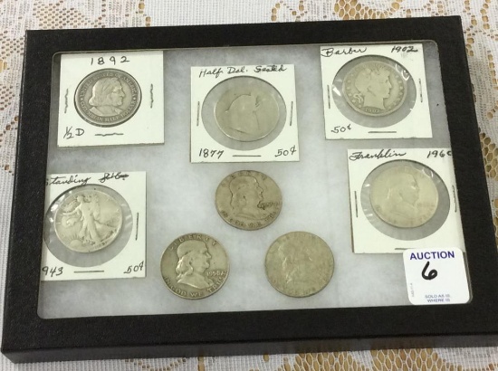 Collection of 8 Half Dollars Including