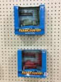 Lot of 2 Ertl Farm County Die Cast Combines-