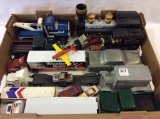 Box Lot of Various Toys Including 3-Toy Banks