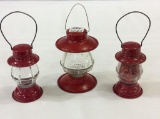 Group of 3 Glass Lantern Design Candy