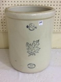8 Gal Stoneware Crock Front Marked Western