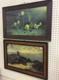 Lot of 2-Framed Prints Including Fruit Print