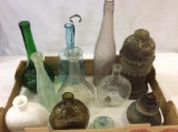 Group of Glass Bottles & Monrose Malt Bottle