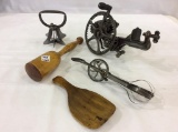 Lot of 5 Including 2-Wooden Utensils,