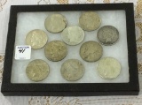 Collection of 10 Peace Silver Dollars