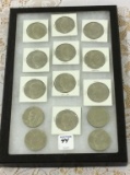 Collection of 14 Ike Dollars