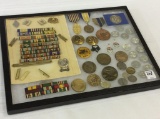 Group of Trinkets Including Military Buttons &