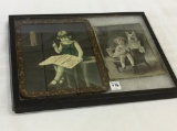 Lot of 2 Framed Local Adv. Pieces