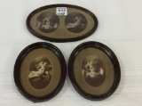 Lot of 3 Sm. Framed Cupid Pictures