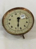 Unusual one hand Round Copper Metal Clock by One