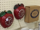 Lot of 2 Seth Thomas Apple Design Clocks