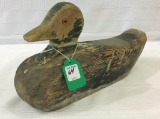 Primitive Wood Duck Decoy