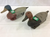 Lot of 2 Unknown Wood Decoys