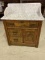 Very Nice White Marble Top Commode Cabinet