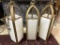 Lot of 3 Lg. Vintage Hanging Light Fixtures-