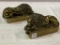 Pair of Brass Lion Design Bookends