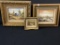 Lot of 3 Framed Paintings Including