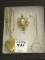 Group of 3 Ladies Gold Jewelry Including