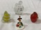 Lot of 4 Glass Penguins Including Tall Family