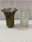 Lot of 2 Tall Vases Including Carnival