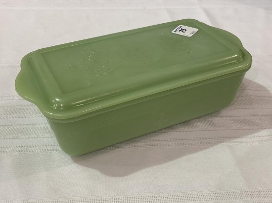Green Jadite Covered Dish (3 1/4 Inches Tall