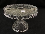 American Fostoria Round Pedestal Cake Stand