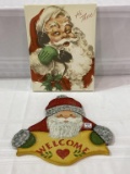 Lot of 2 Santa Design Decorative Pictures