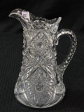 Pressed Cut Glass Pitcher