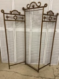 Antique Three Section Folding Screen