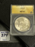 Graded 1890 Morgan Silver Dollar MS-63