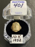 10K Gold 1952 Class Ring