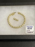 Ladies 14K Yellow Gold Diamond Tennis