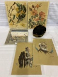 Group of Un-Framed Mostly Oriental Prints