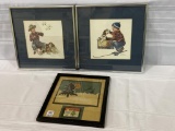 Lot of 3 Including 2 Framed Contemp, Norman