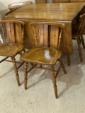 Tell City Drop Leaf Table w/ 3 Leaves & 4 Chairs